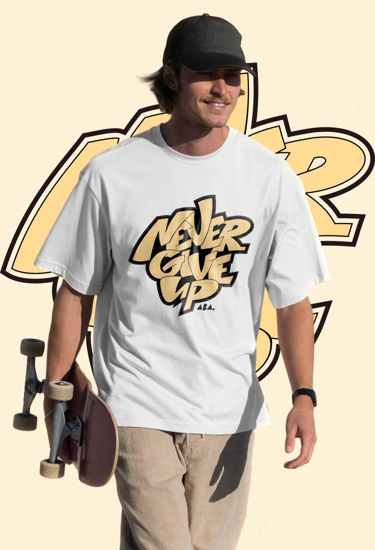 CAMISETA NEVER GIVE UP