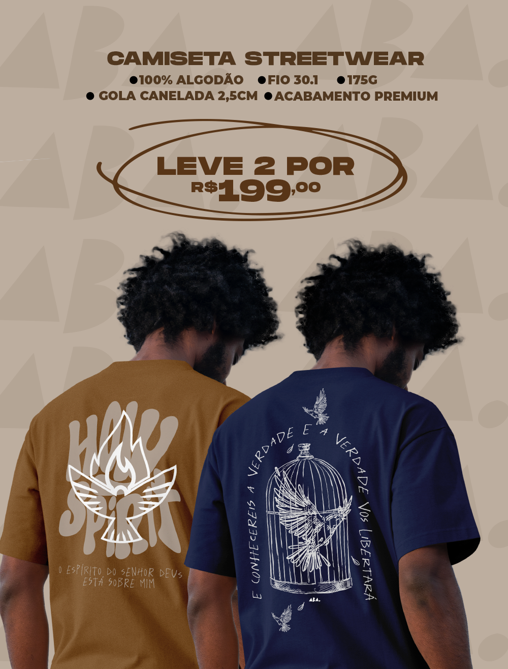 CAMISETA STREETWEAR - VERDADE E HOLY SPIRIT