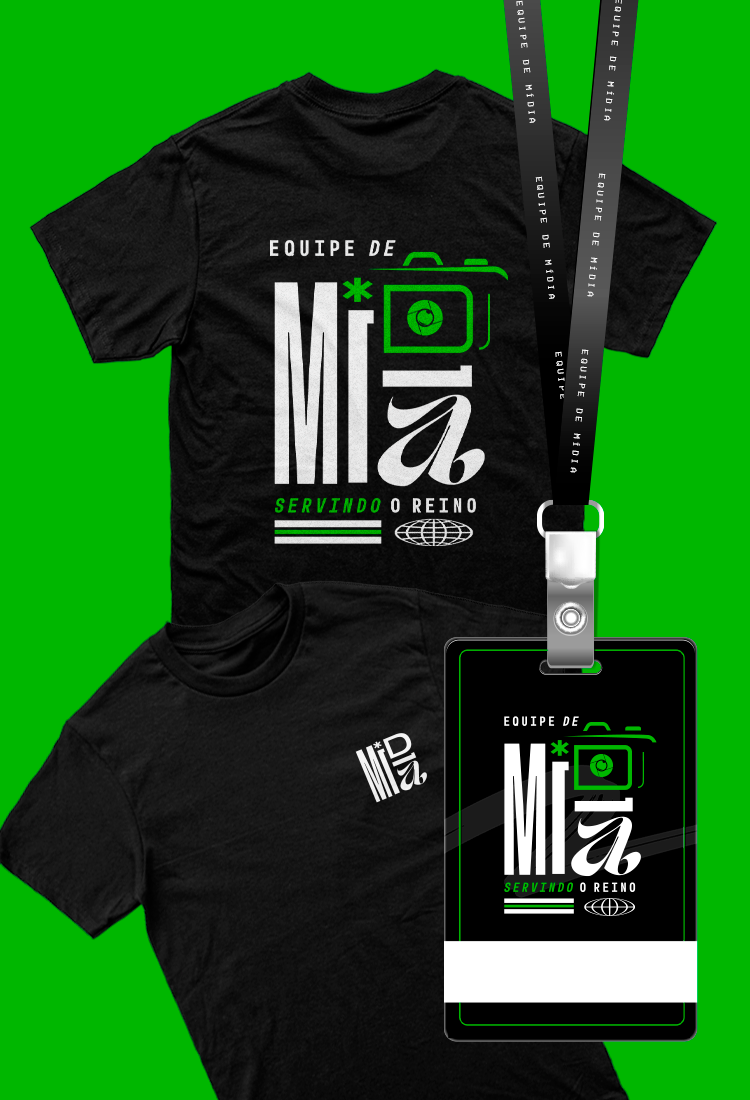 CAMISETA UNISSEX + CRACHÁ - MÍDIA | SERVINDO O REINO
